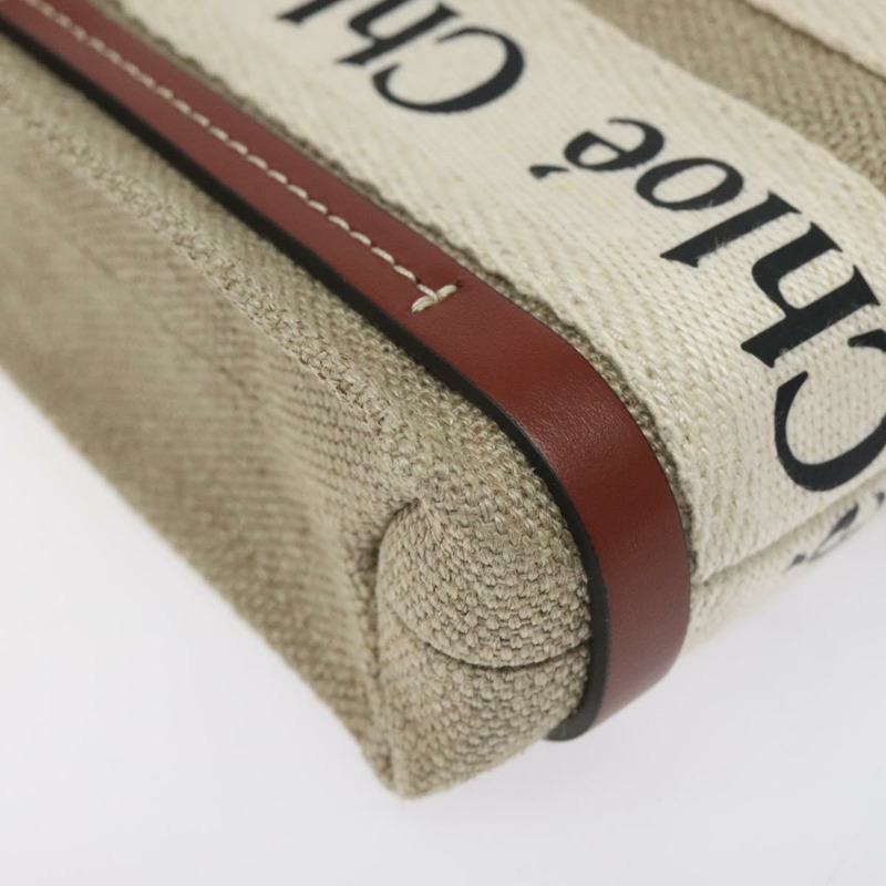 【日本直送】Chloe Woody 手袋 帆布 兩用 象牙色 正品 130865AM-15