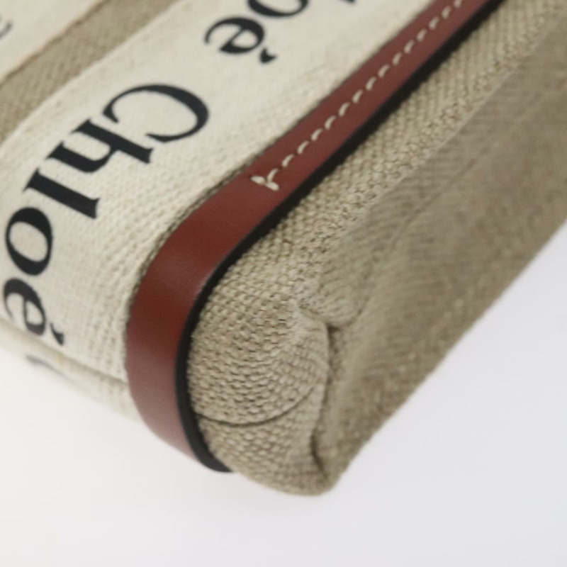 【日本直送】Chloe Woody 手袋 帆布 兩用 象牙色 正品 130865AM-16