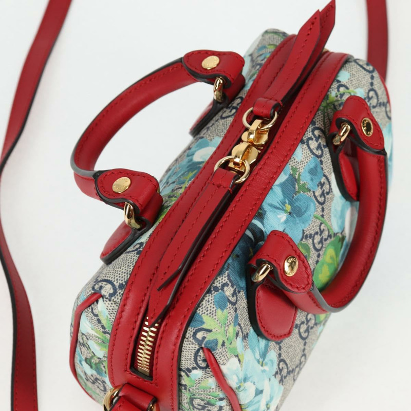 【日本直送】GUCCI GG Supreme Blooms 波士頓包 PVC 暢貨中心 2way 紅金 546312 正品 yk19119AM-5