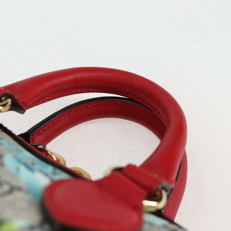 【日本直送】GUCCI GG Supreme Blooms 波士頓包 PVC 暢貨中心 2way 紅金 546312 正品 yk19119AM-7