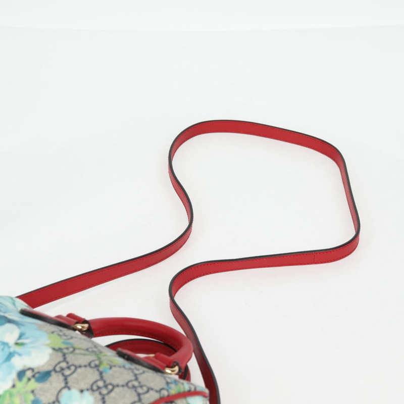 【日本直送】GUCCI GG Supreme Blooms 波士頓包 PVC 暢貨中心 2way 紅金 546312 正品 yk19119AM-8