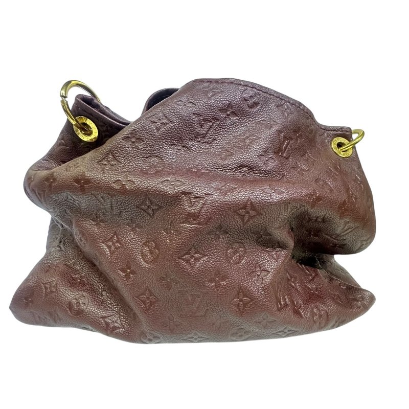 【美收精品】LV 紅色老花壓花肩背包 4-506.-0