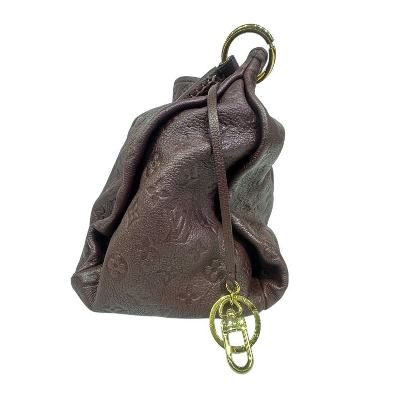 【美收精品】LV 紅色老花壓花肩背包 4-506.-2