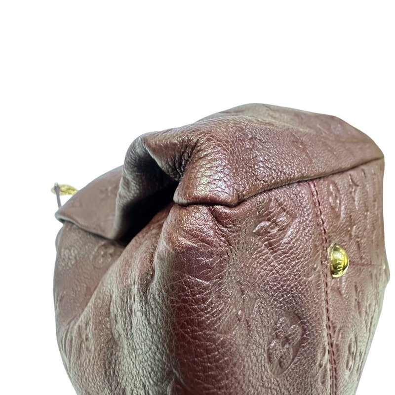 【美收精品】LV 紅色老花壓花肩背包 4-506.-6