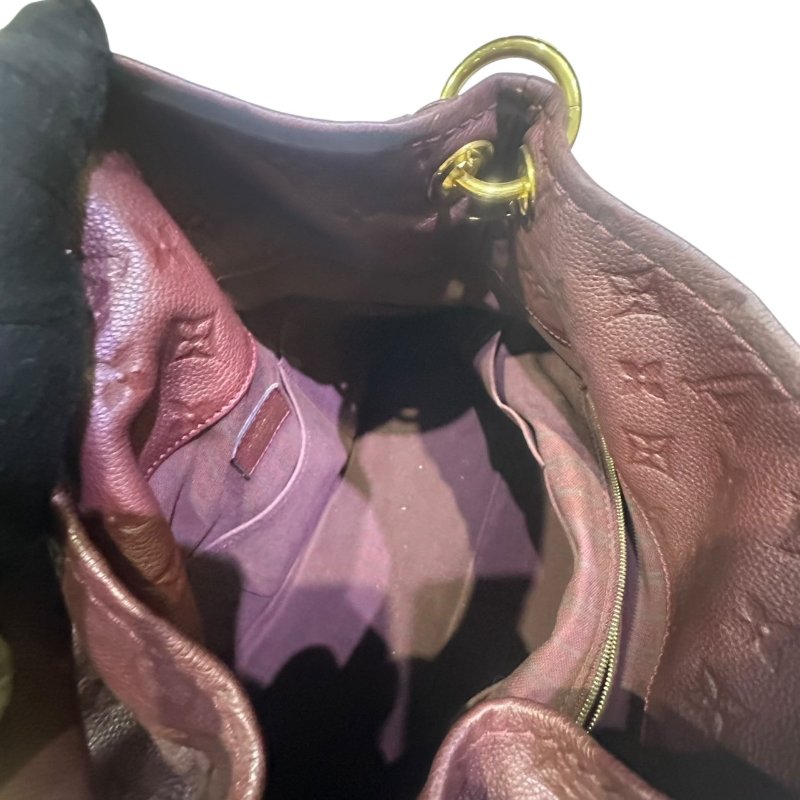 【美收精品】LV 紅色老花壓花肩背包 4-506.-12