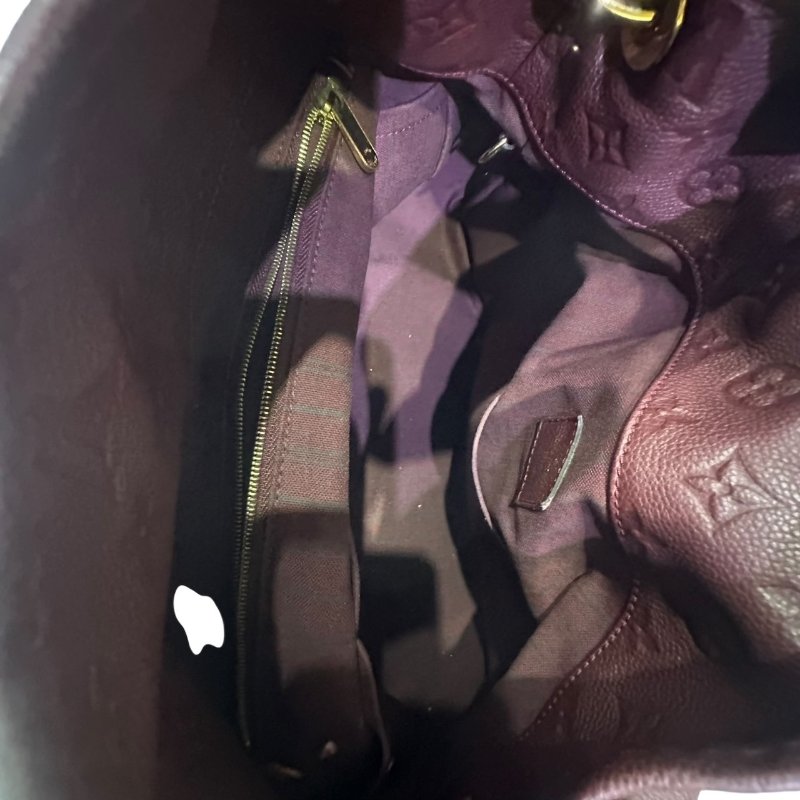 【美收精品】LV 紅色老花壓花肩背包 4-506.-13