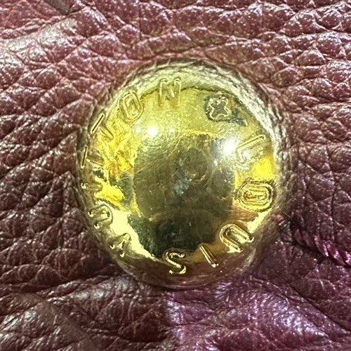 【美收精品】LV 紅色老花壓花肩背包 4-506.-14