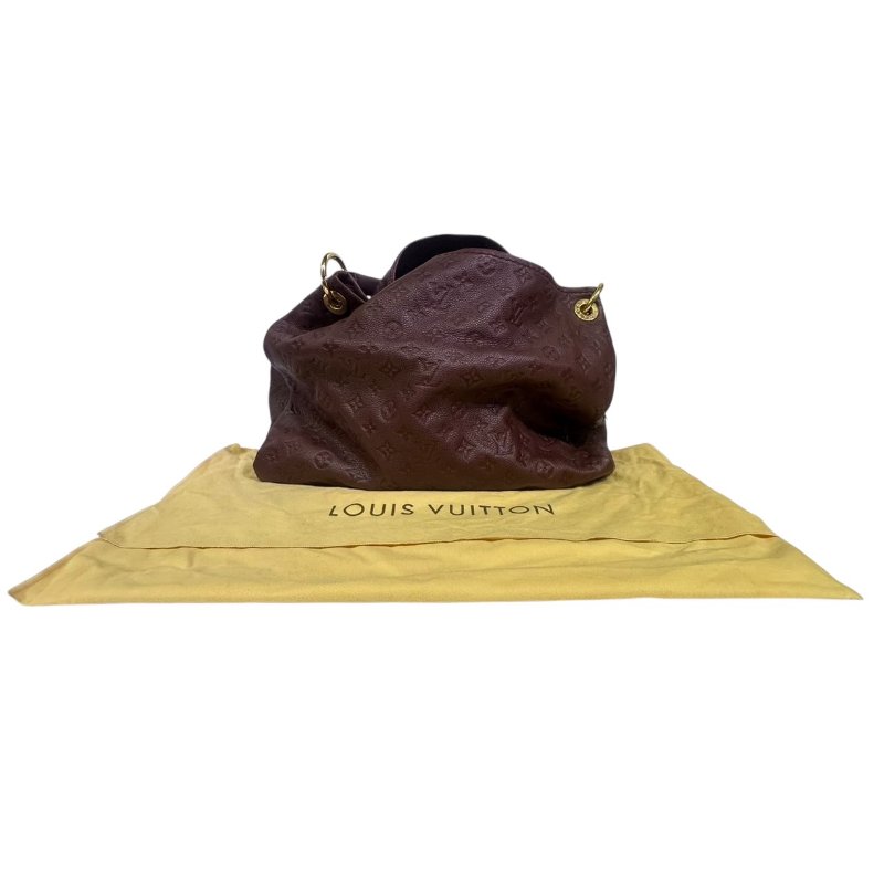 【美收精品】LV 紅色老花壓花肩背包 4-506.-15