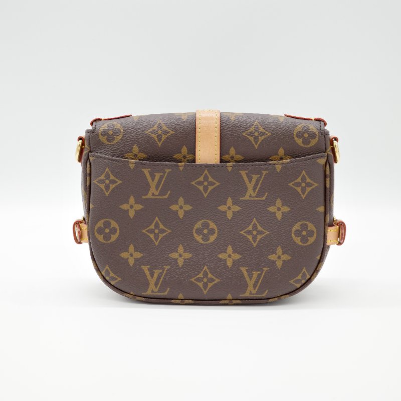 Louis Vuitton 路易威登 雙子星 Saumar BB 棕色 原花帆布 牛皮 肩背包 斜掛包-5