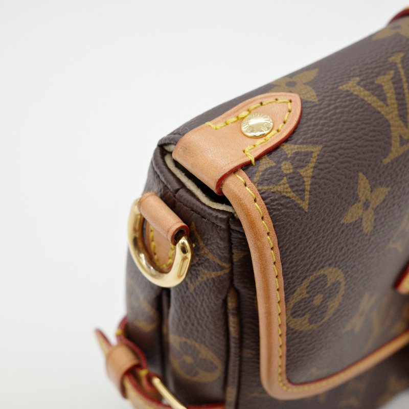 Louis Vuitton 路易威登 雙子星 Saumar BB 棕色 原花帆布 牛皮 肩背包 斜掛包-7