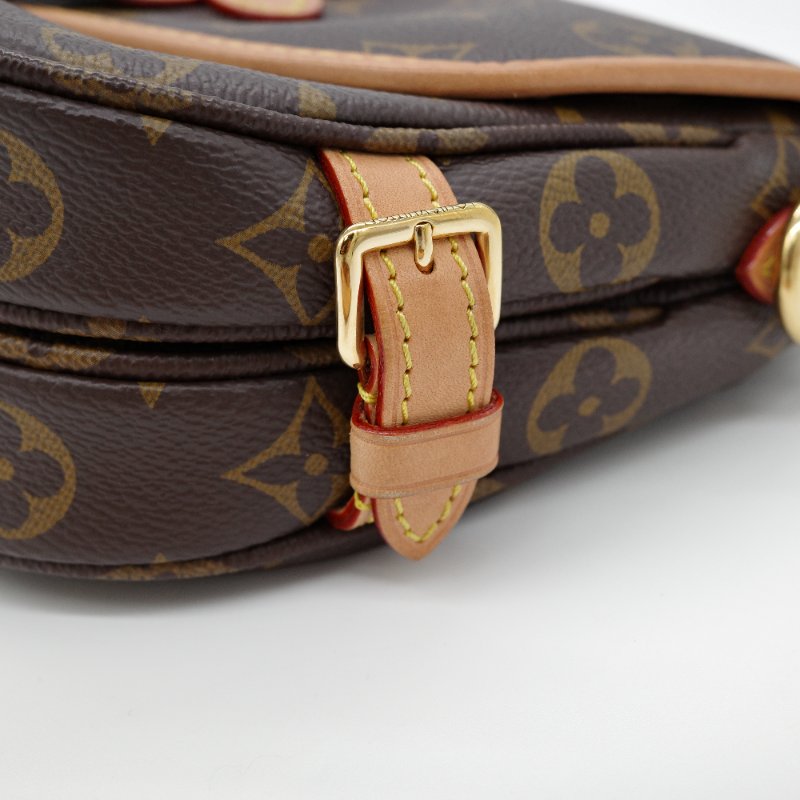 Louis Vuitton 路易威登 雙子星 Saumar BB 棕色 原花帆布 牛皮 肩背包 斜掛包-8