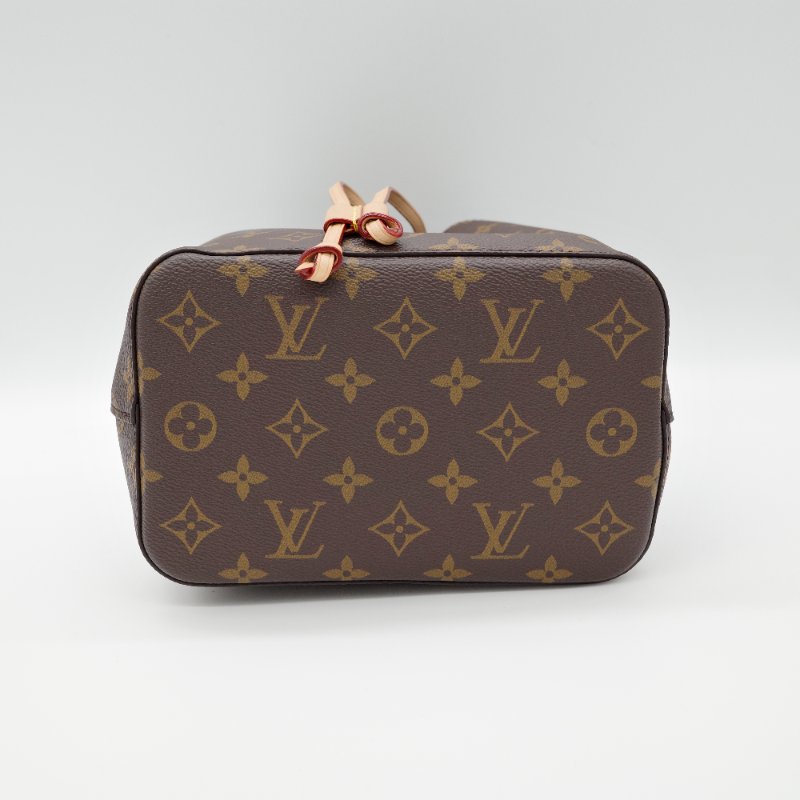 Louis Vuitton 路易威登 NeoNoe BB 黑色/棕色 塗層帆布牛皮 水桶包 肩背包-2