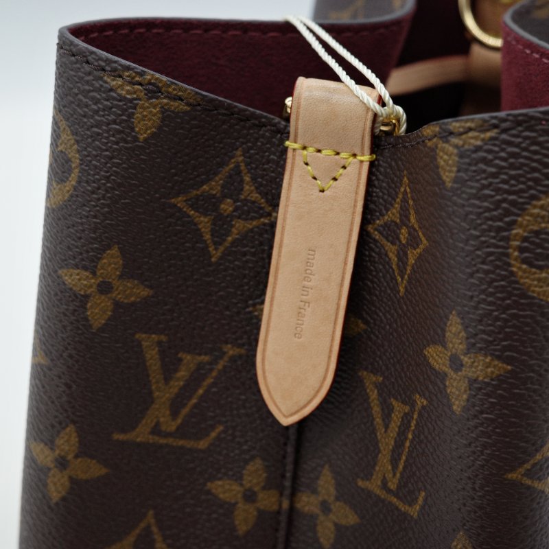 Louis Vuitton 路易威登 NeoNoe BB 黑色/棕色 塗層帆布牛皮 水桶包 肩背包-6