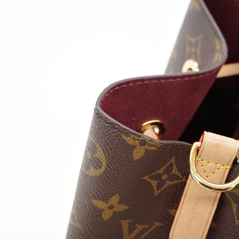 Louis Vuitton 路易威登 NeoNoe BB 黑色/棕色 塗層帆布牛皮 水桶包 肩背包-7