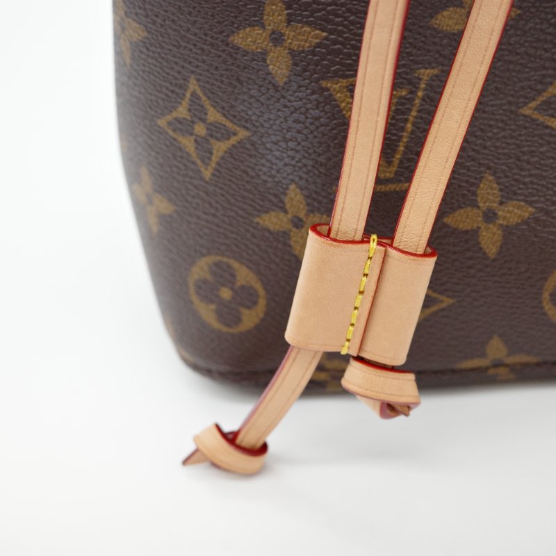 Louis Vuitton 路易威登 NeoNoe BB 黑色/棕色 塗層帆布牛皮 水桶包 肩背包-10