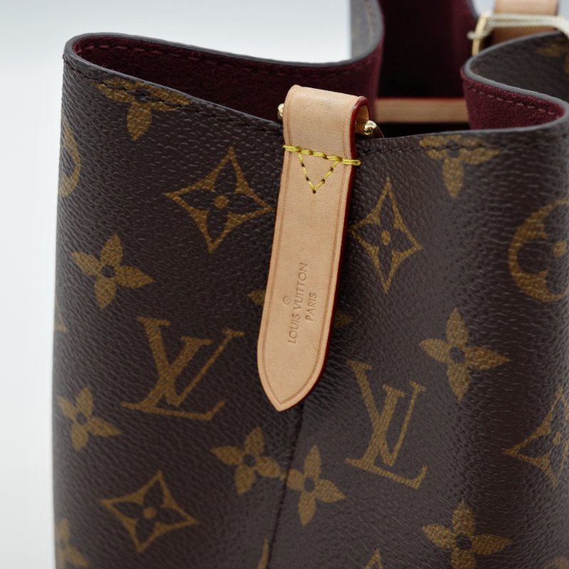 Louis Vuitton 路易威登 NeoNoe BB 黑色/棕色 塗層帆布牛皮 水桶包 肩背包-13