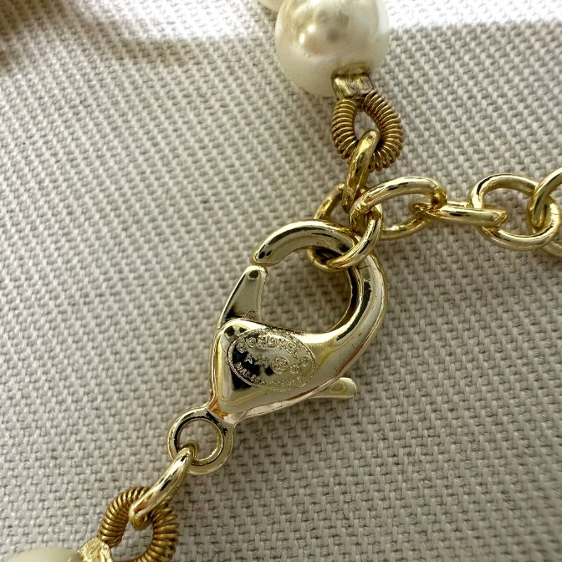 CHANEL 雙C珍珠水晶長鍊-9