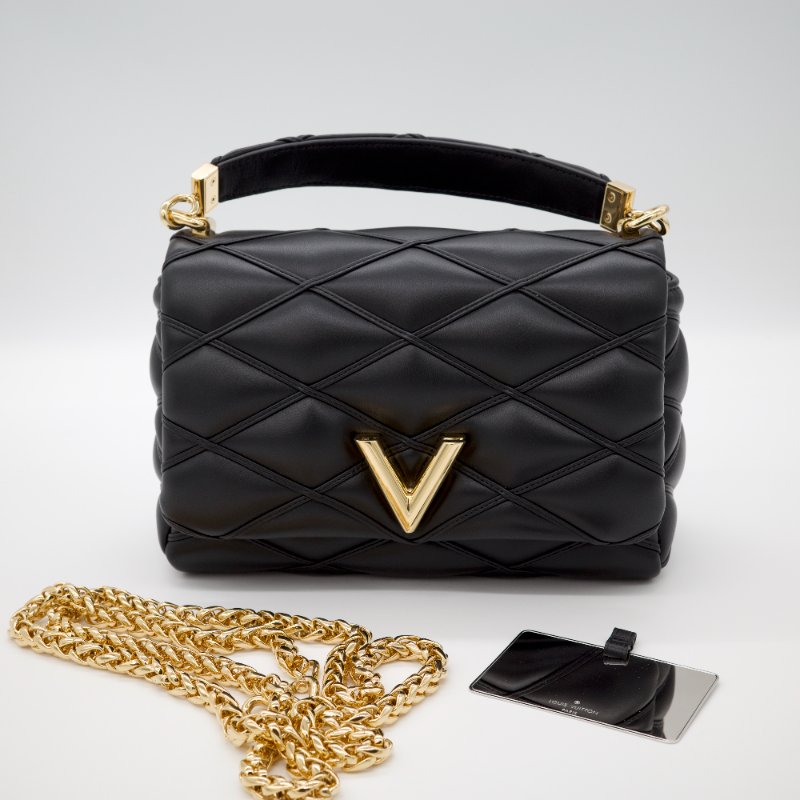 Louis Vuitton 路易威登 GO-14 MM 黑色 小羊皮 手袋  單肩包 斜挎包 手提包-2