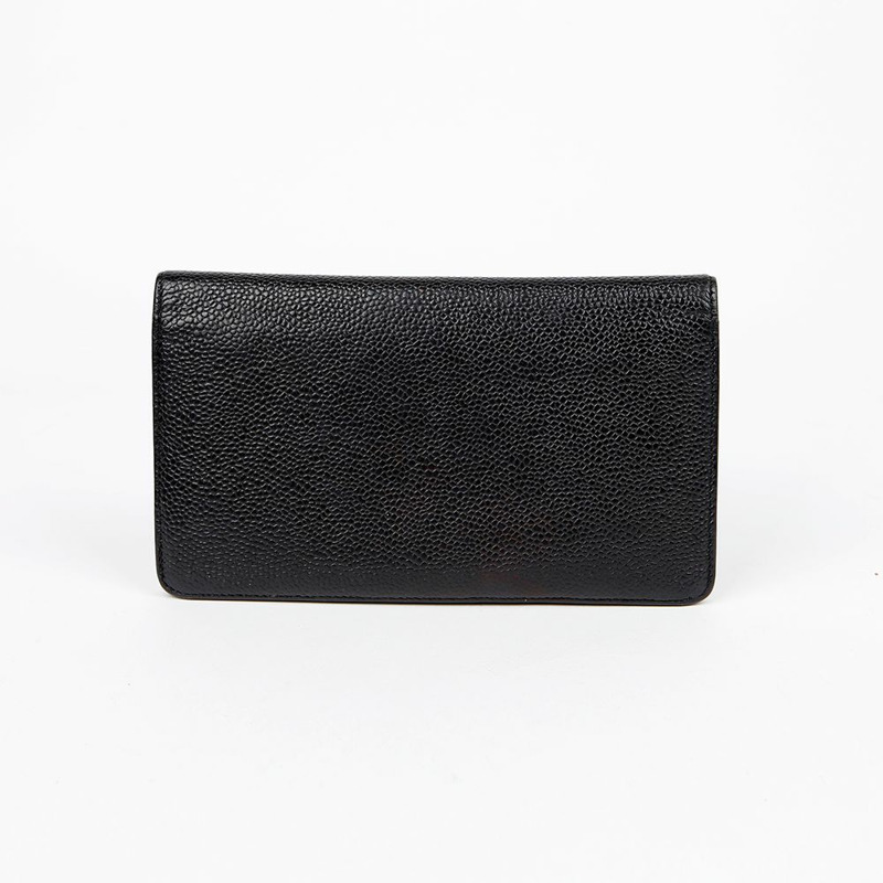 CHANEL 魚子醬皮經典長版皮夾 A48651-3