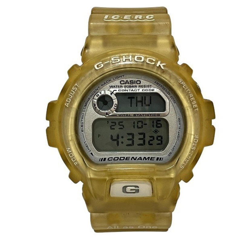 卡西歐 G-SHOCK DW-6910K 石英 Irukaji 型號 Fremantle 黃色男士手錶-0