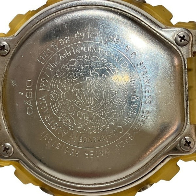 卡西歐 G-SHOCK DW-6910K 石英 Irukaji 型號 Fremantle 黃色男士手錶-4