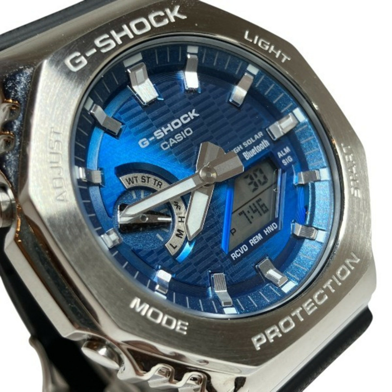 卡西歐 G-SHOCK GBM-2100 太陽能藍錶盤男士手錶-3