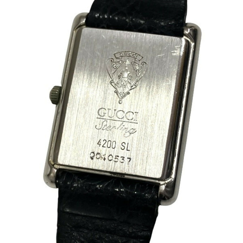 Gucci 4200SL 石英純銀女錶-4