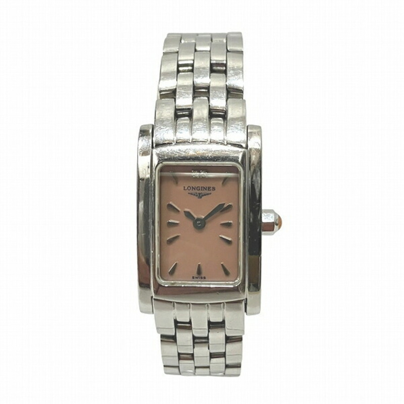 浪琴 DolceVita L5.158.4 粉紅錶盤石英女錶-0