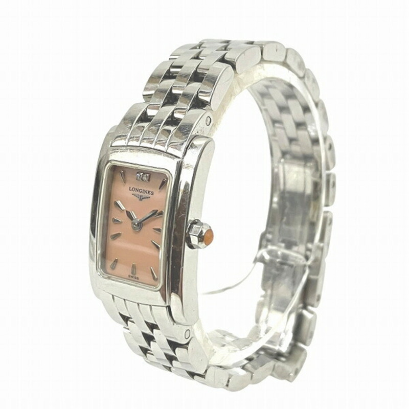 浪琴 DolceVita L5.158.4 粉紅錶盤石英女錶-1