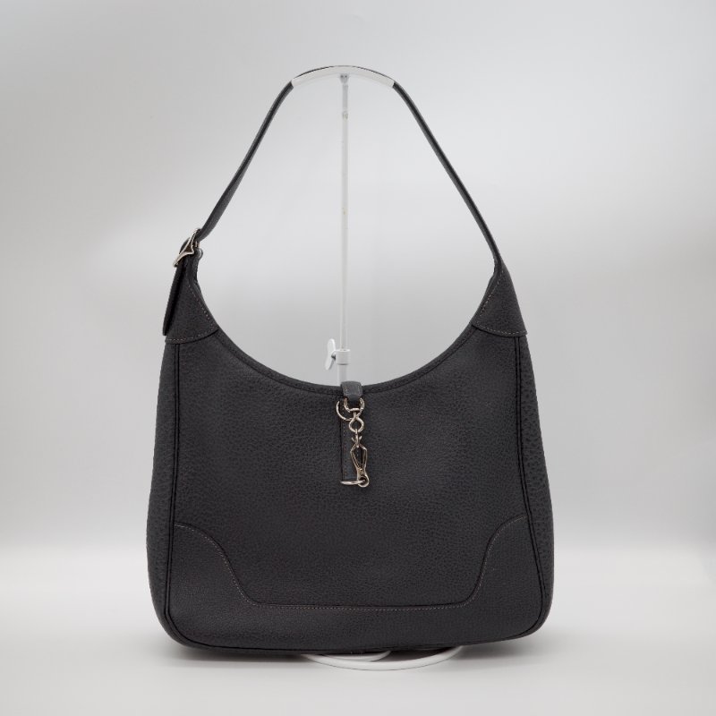 Hermes 愛馬仕 Trim 31 黑銀 牛皮 肩背包 單肩包-2