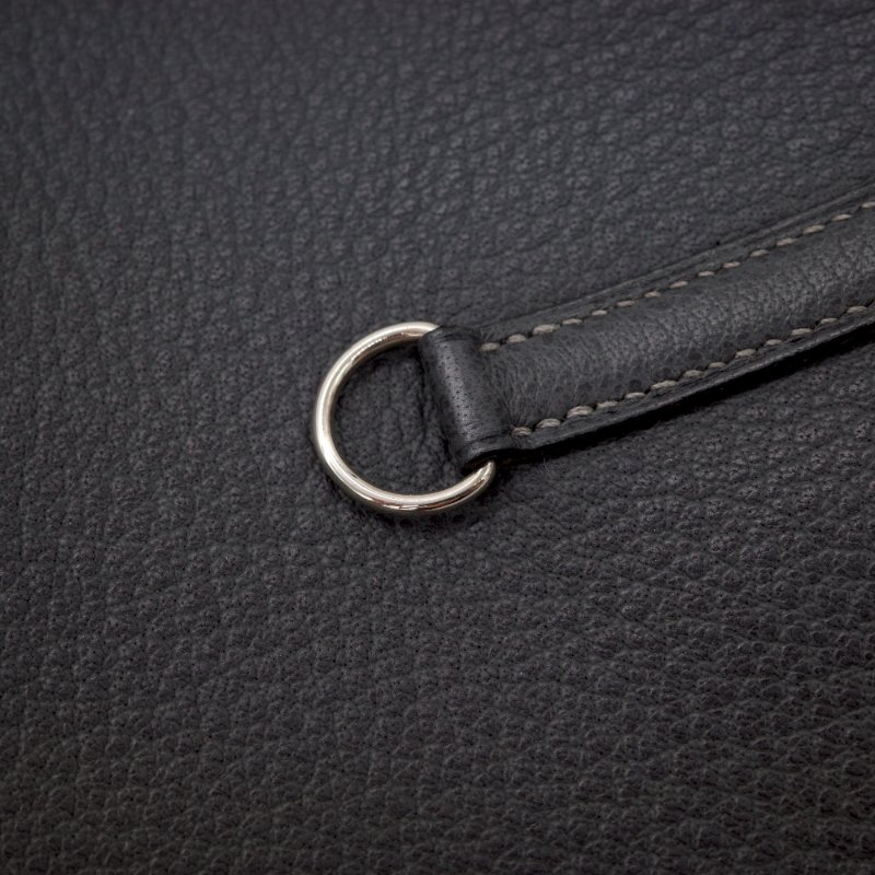 Hermes 愛馬仕 Trim 31 黑銀 牛皮 肩背包 單肩包-6