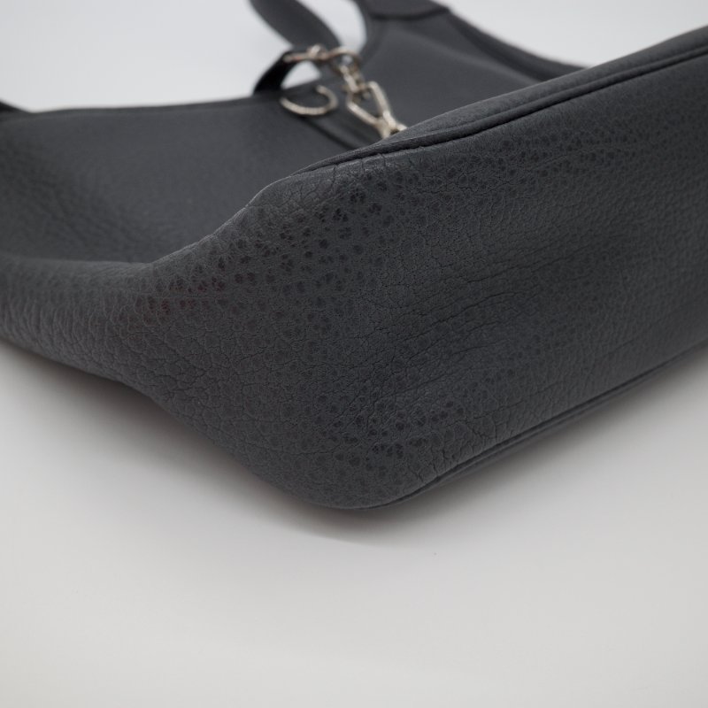 Hermes 愛馬仕 Trim 31 黑銀 牛皮 肩背包 單肩包-7