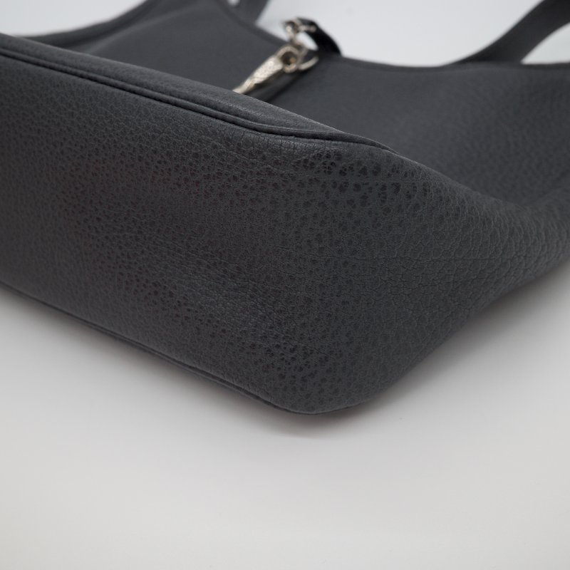 Hermes 愛馬仕 Trim 31 黑銀 牛皮 肩背包 單肩包-8