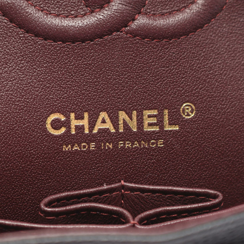 香奈兒 Matelasse W 翻蓋 Chai 單肩包 A01113 粒面小牛皮 黑色 二手 GHW CC-3