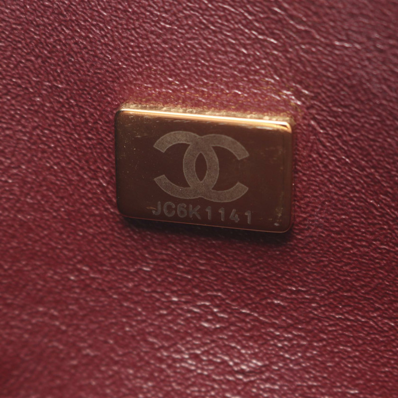 香奈兒 Matelasse W 翻蓋 Chai 單肩包 A01113 粒面小牛皮 黑色 二手 GHW CC-4