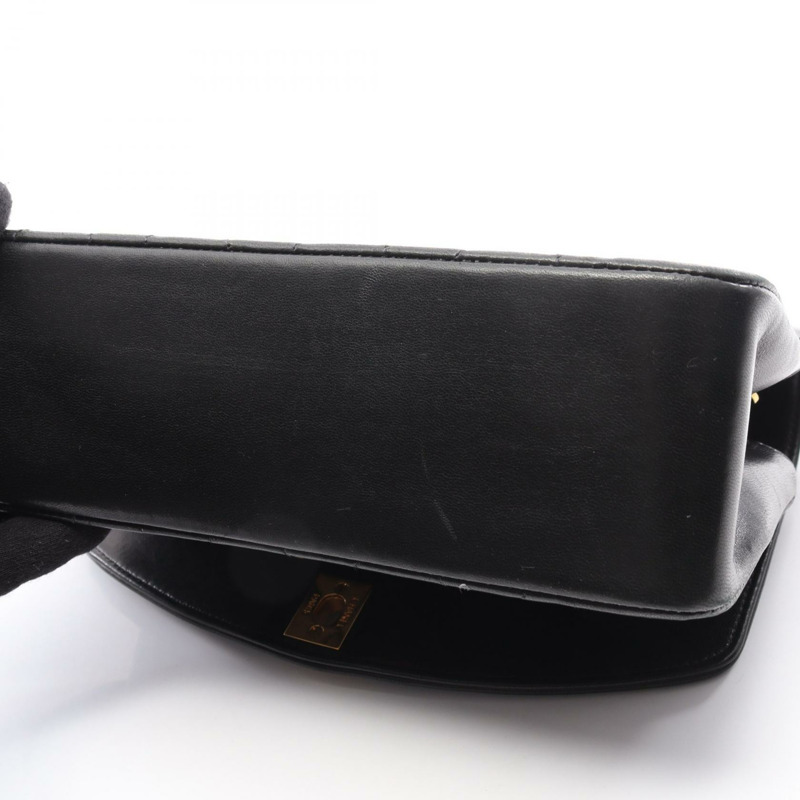 香奈兒 (CHANEL) Matelasse Diana 翻蓋鏈條單背包 A01164 羊皮 黑色 二手-7