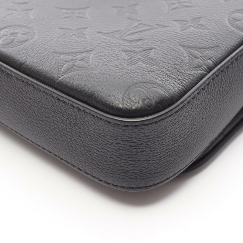 路易威登 Trio Messenger 肩背包 M46602 Monogram Shadow 皮革 BK 二手-5