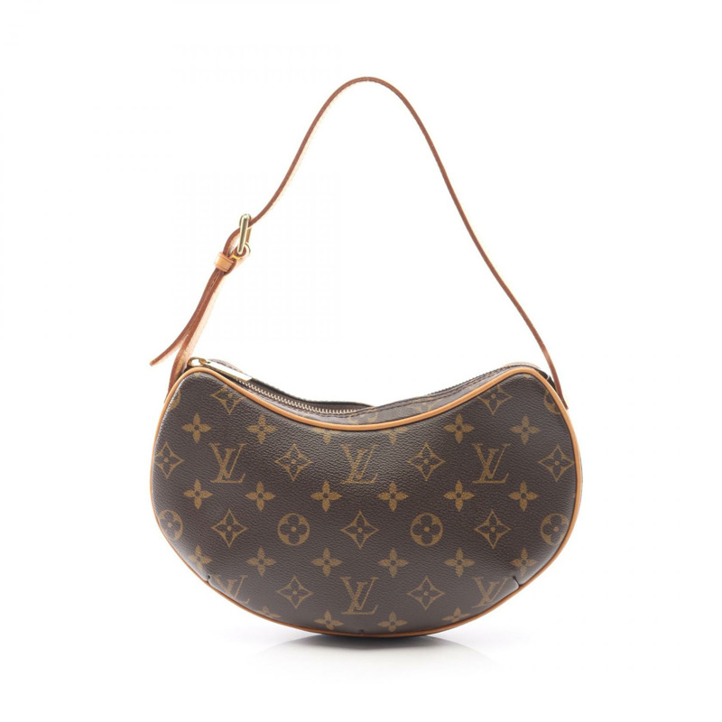 路易威登 Pochette Croissant 單肩包 M51510 Monogram 棕色 二手 女士-0
