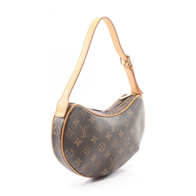 路易威登 Pochette Croissant 單肩包 M51510 Monogram 棕色 二手 女士-1