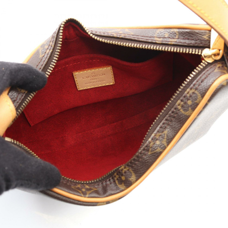 路易威登 Pochette Croissant 單肩包 M51510 Monogram 棕色 二手 女士-2