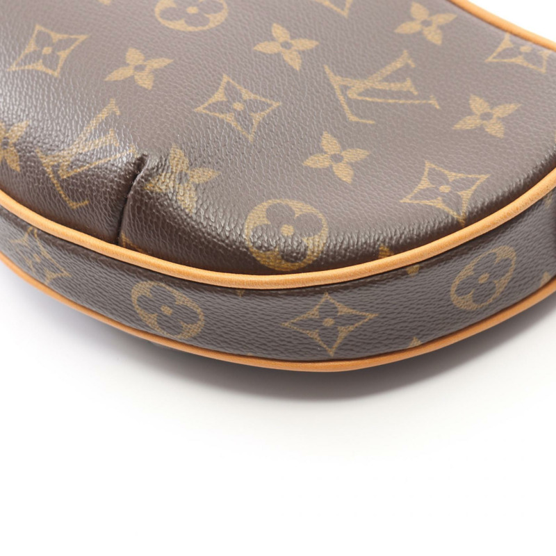 路易威登 Pochette Croissant 單肩包 M51510 Monogram 棕色 二手 女士-5