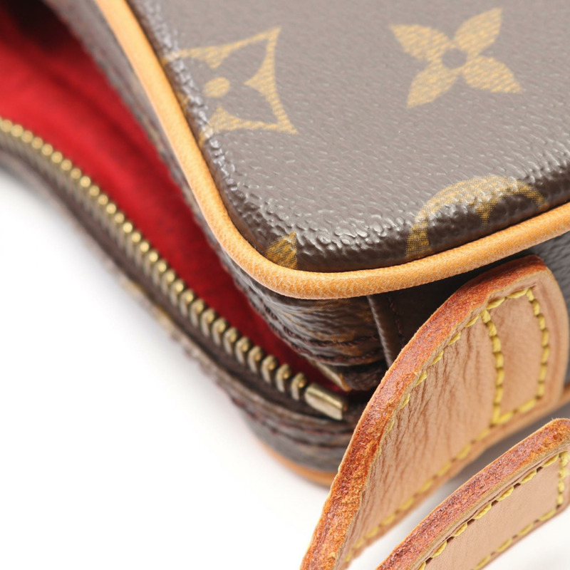 路易威登 Pochette Croissant 單肩包 M51510 Monogram 棕色 二手 女士-8