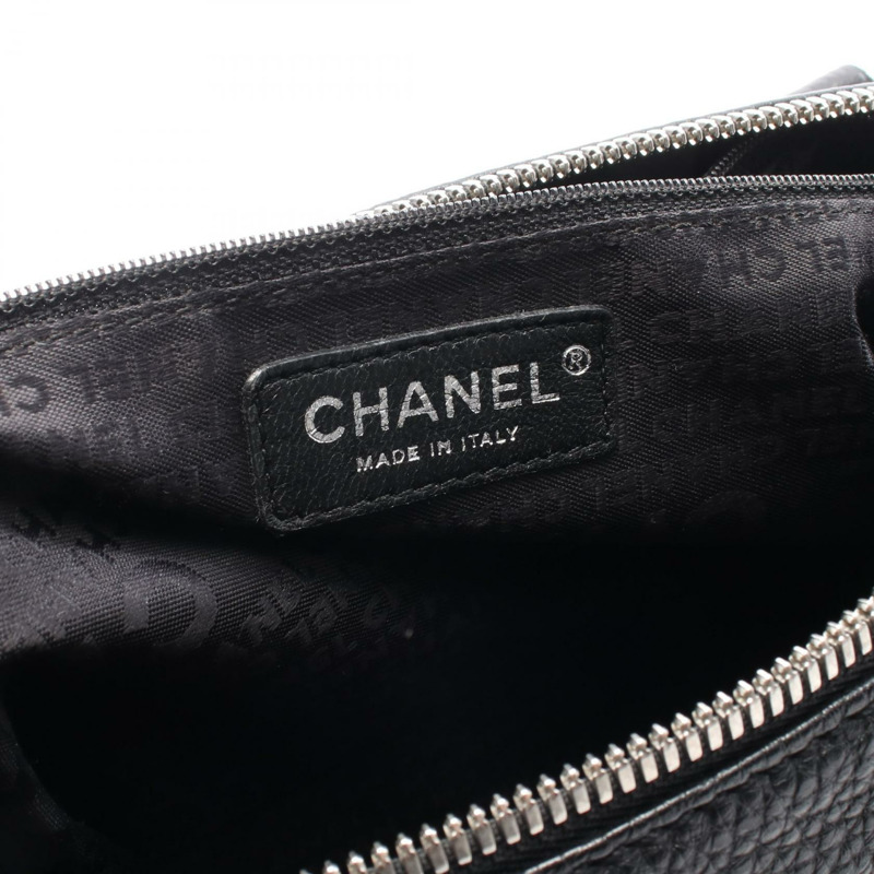 香奈兒 (CHANEL) 黑色皮革流蘇手提包，二手女士 SHW CC Coco 標誌流蘇包-3