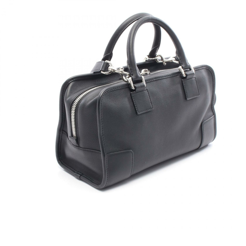 LOEWE Amazona 28 單肩斜背包，黑色真皮，二手女款-1