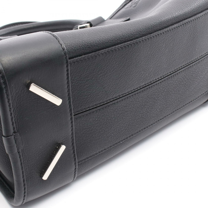 LOEWE Amazona 28 單肩斜背包，黑色真皮，二手女款-5