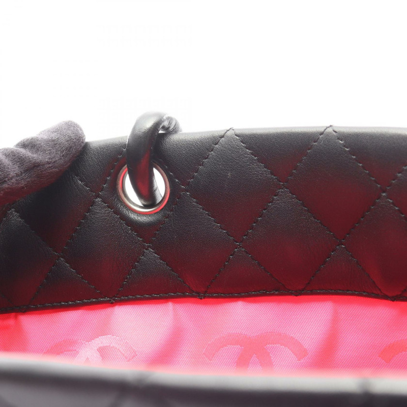 香奈兒 Cambon 系列大單肩托特包，羊皮材質，黑色/白色，二手，SHW CC-5