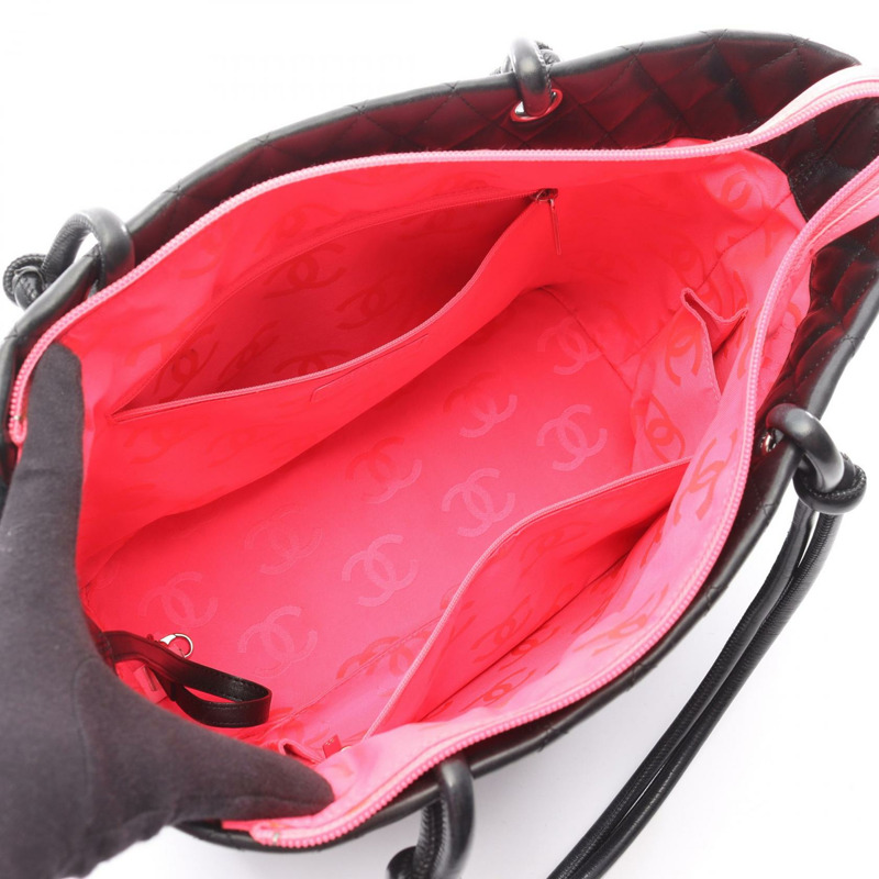 香奈兒 Cambon 系列大托特包，羊皮黑色，二手 SHW CC-2