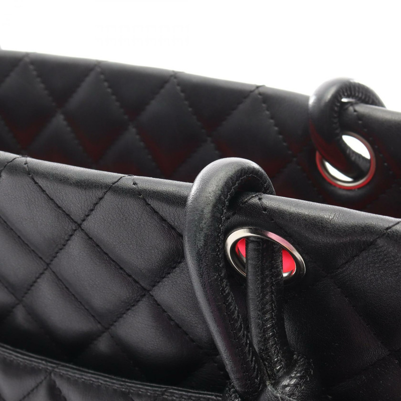 香奈兒 Cambon 系列大托特包，羊皮黑色，二手 SHW CC-8