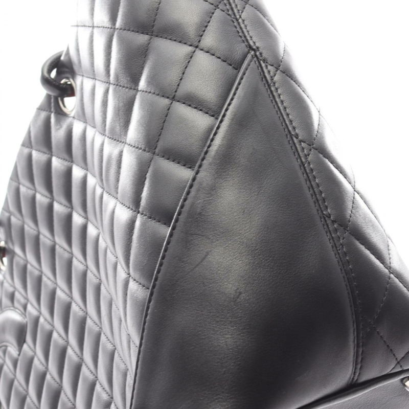 香奈兒 Cambon 系列大托特包，羊皮黑色，二手 SHW CC-11