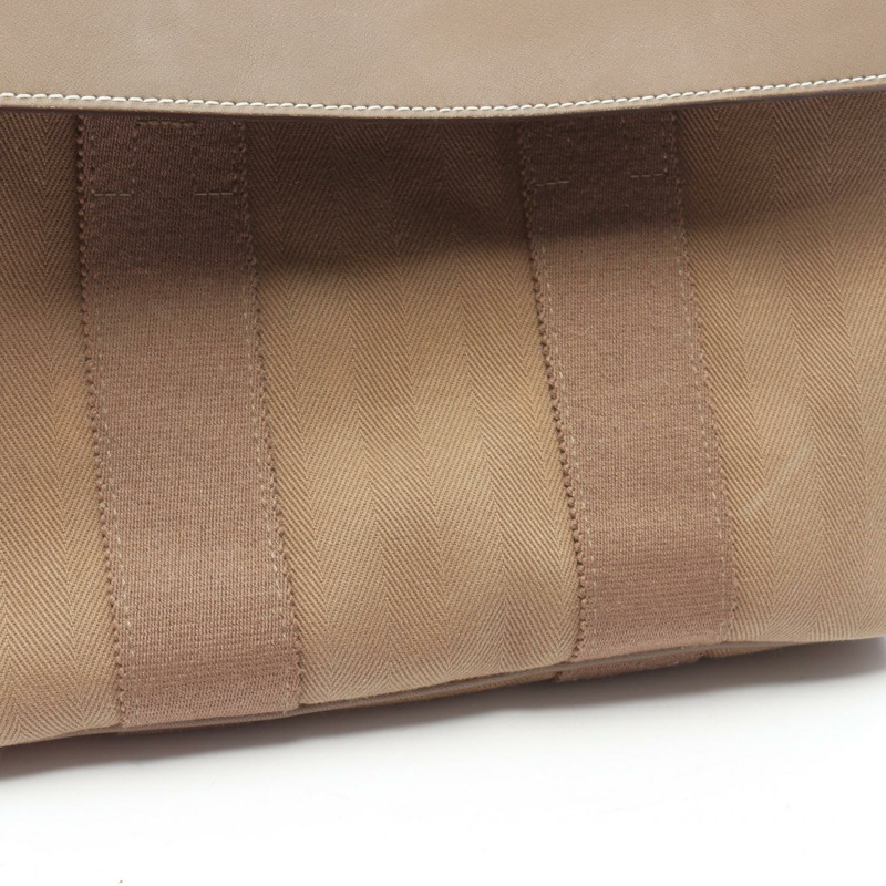 愛馬仕 Valparaiso PM 手提包，人字紋帆布皮革，灰褐色，二手，女士，帶五金配件-6